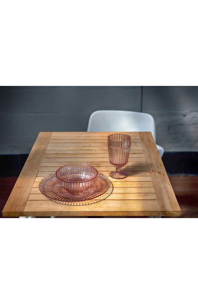 Fortessa Archie Set of 4 Pink Dessert Plates, Alternate, color, Pink