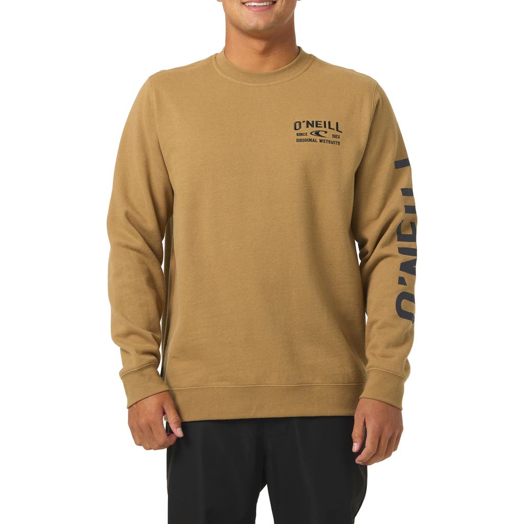 O'neill Fifty-two Cliffs Graphic Sweatshirt In Brown