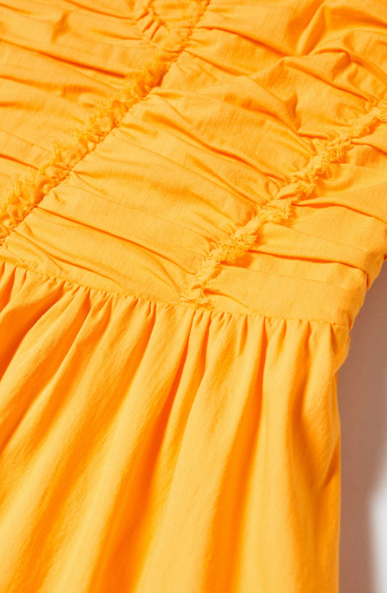 MANGO Ruched Corset Maxi Dress with Removable Straps, Alternate, color, 