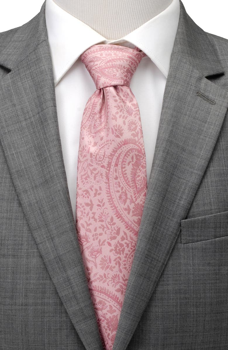 Cufflinks, Inc. Blush Paisley Silk Tie, Alternate, color, Pink
