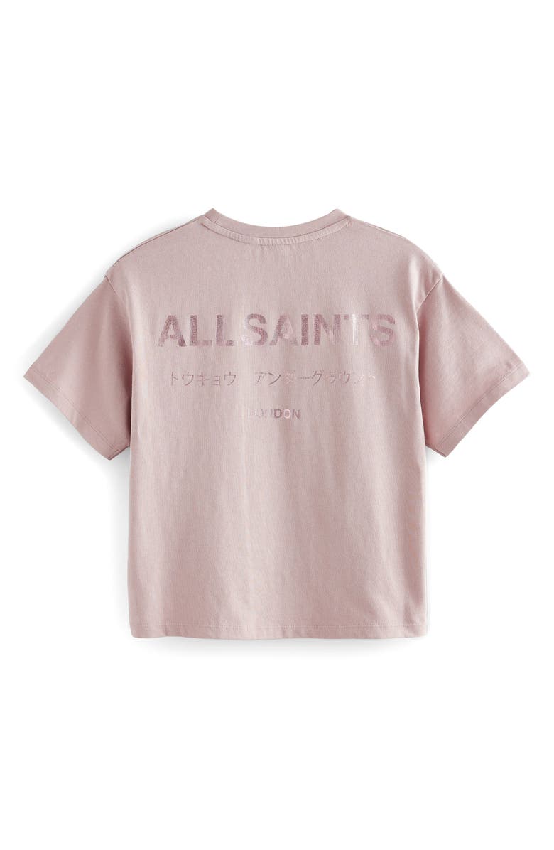 smALLSAINTS by ALLSAINTS Kids' Underground Logo Metallic Cotton Graphic T-Shirt, Alternate, color,