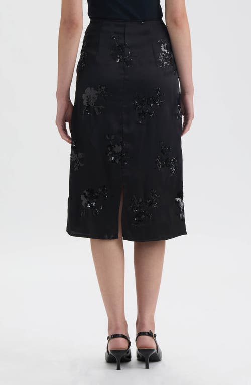 Nvlt Sequin Embellished Slip Skirt In Black