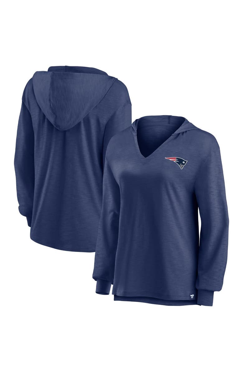 FANATICS Women's Fanatics Navy New England Patriots Jumper V-Neck Pullover Hoodie, Main, color, Navy
