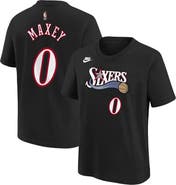 Nike Youth Nike Tyrese Maxey Black Philadelphia 76ers Name & Number T-Shirt - Classic Edition