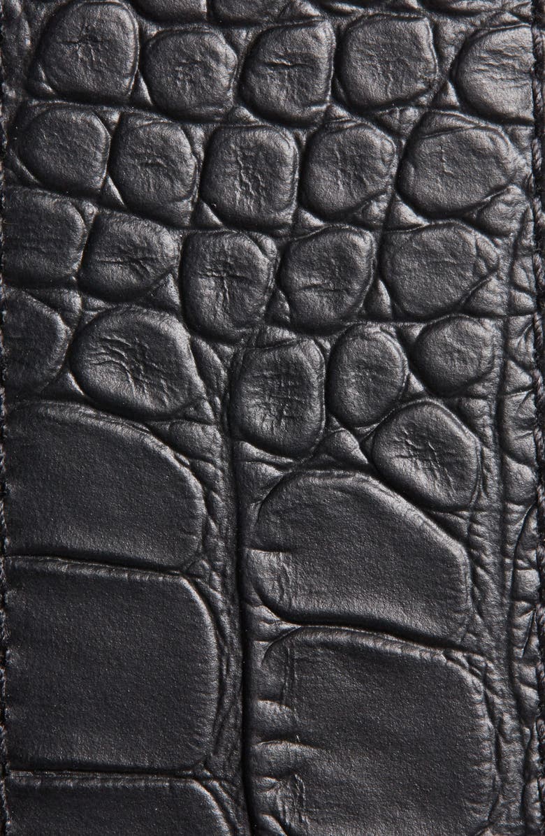 Balenciaga BB Extra Large Croc Embossed Leather Belt, Alternate, color, 