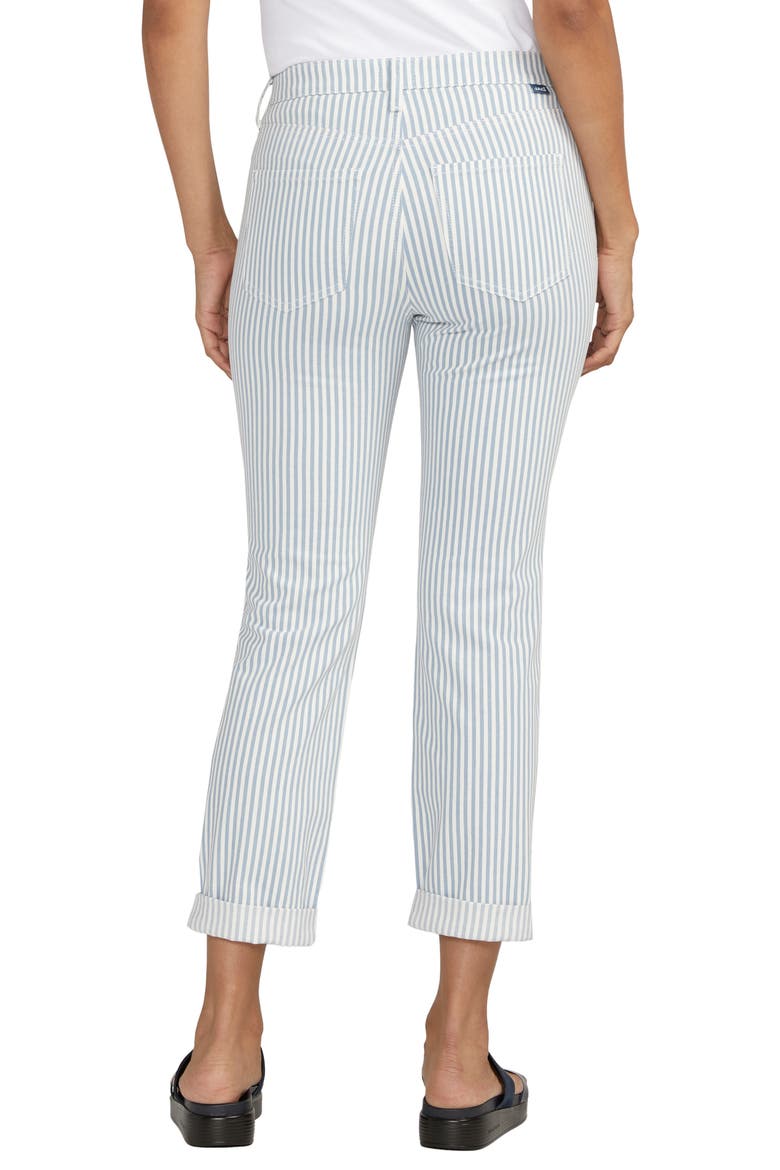 Carter Crop Slim Straight Leg Jeans, Alternate, color, RAILROAD STRIPE