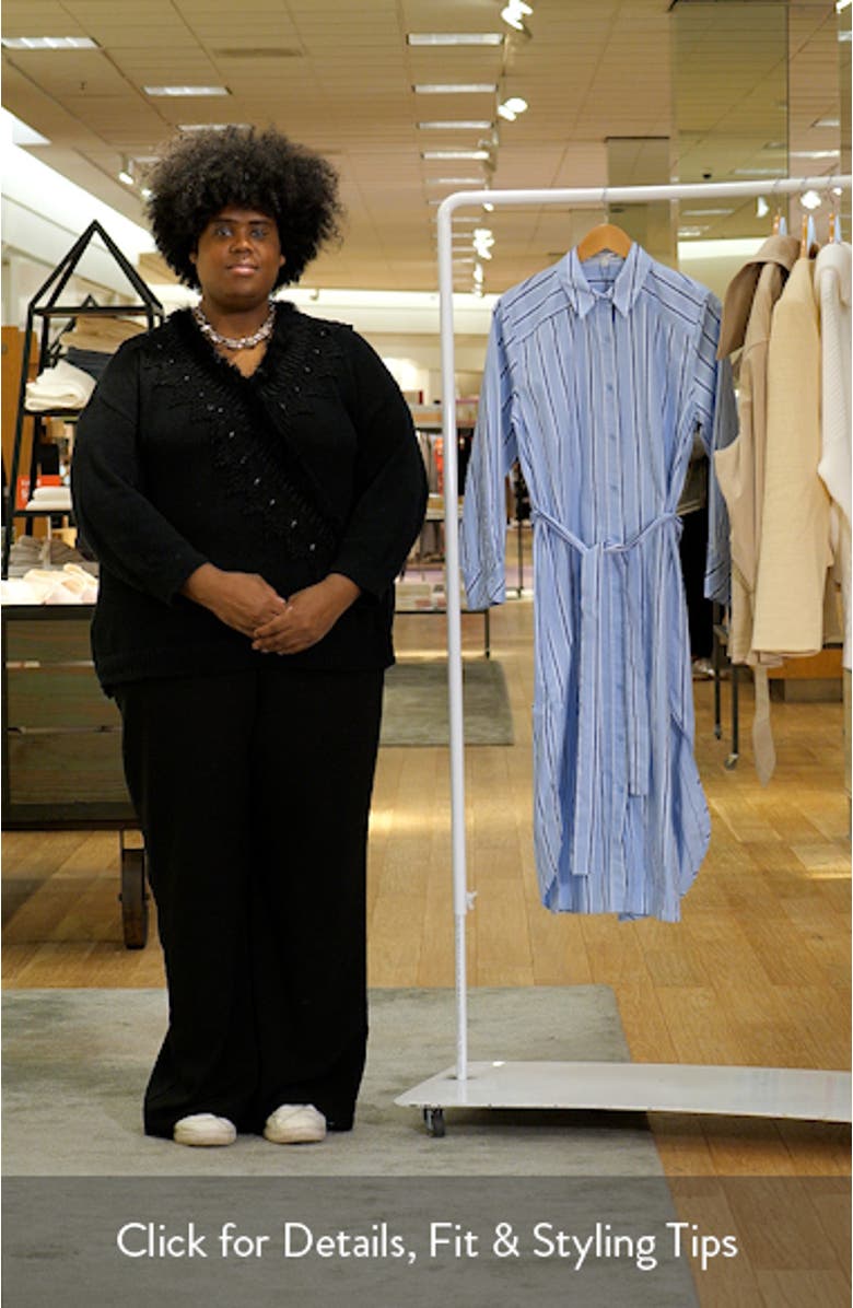 Stripe Long Sleeve Maxi Shirtdress, sales video thumbnail