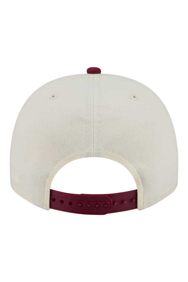 Men's New Era Cream Philadelphia Phillies Throwback Tri-Hit A-Frame 9FIFTY Adjustable Hat, Alternate, color, Cream