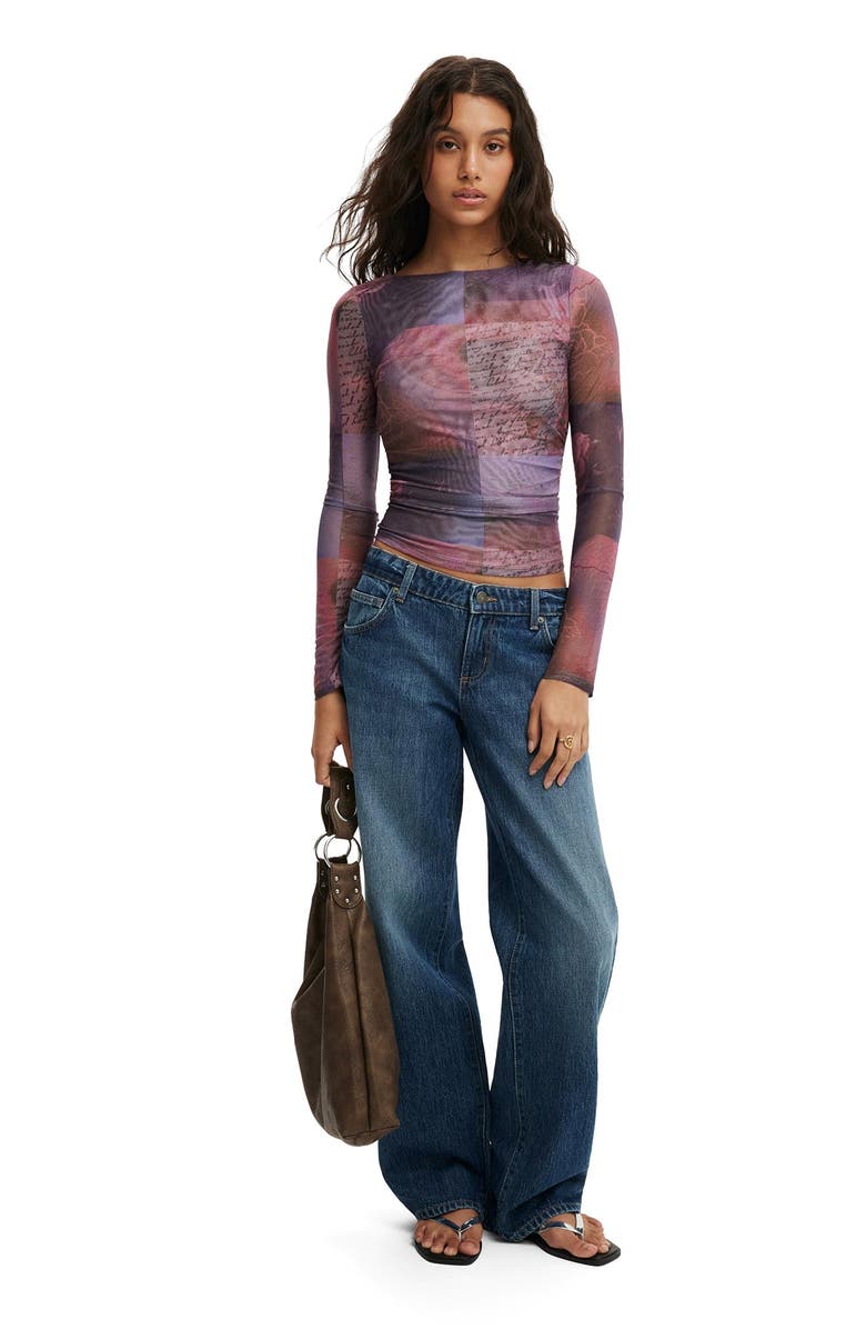 Cotton On Women's Ashley Mesh Long Sleeve Top, Alternate, color, 