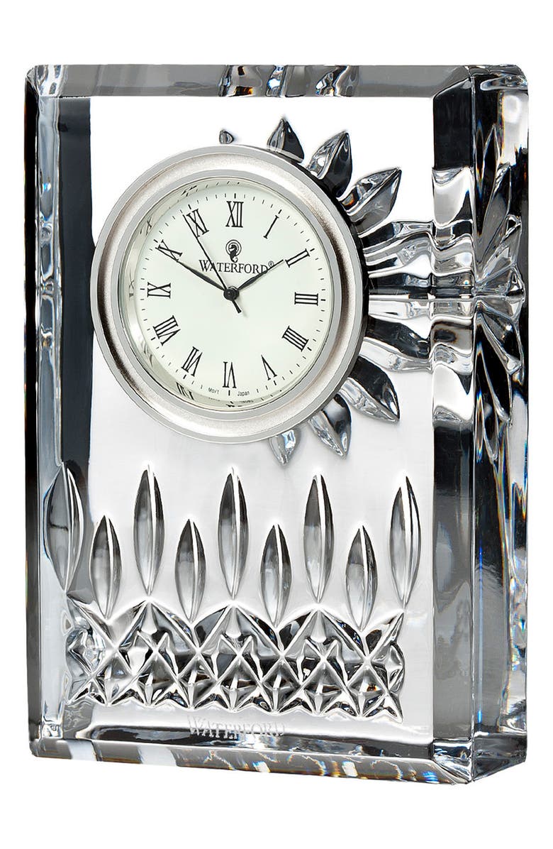 Waterford Lismore Lead Crystal Clock, Main, color, Crystal