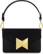 Mac Duggal Classic Leather Gold Plated Hardware Shoulder Bag