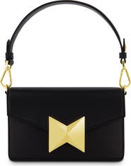 Mac Duggal Classic Leather Gold Plated Hardware Shoulder Bag