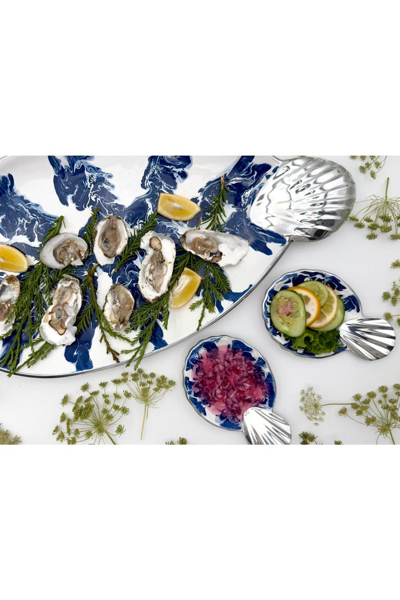 LA MAR Oval Serving Dish, Alternate, color, Blue