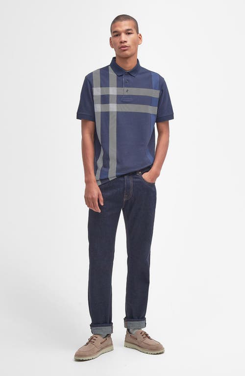 Barbour Blaine Tartan Polo In Navy/pine