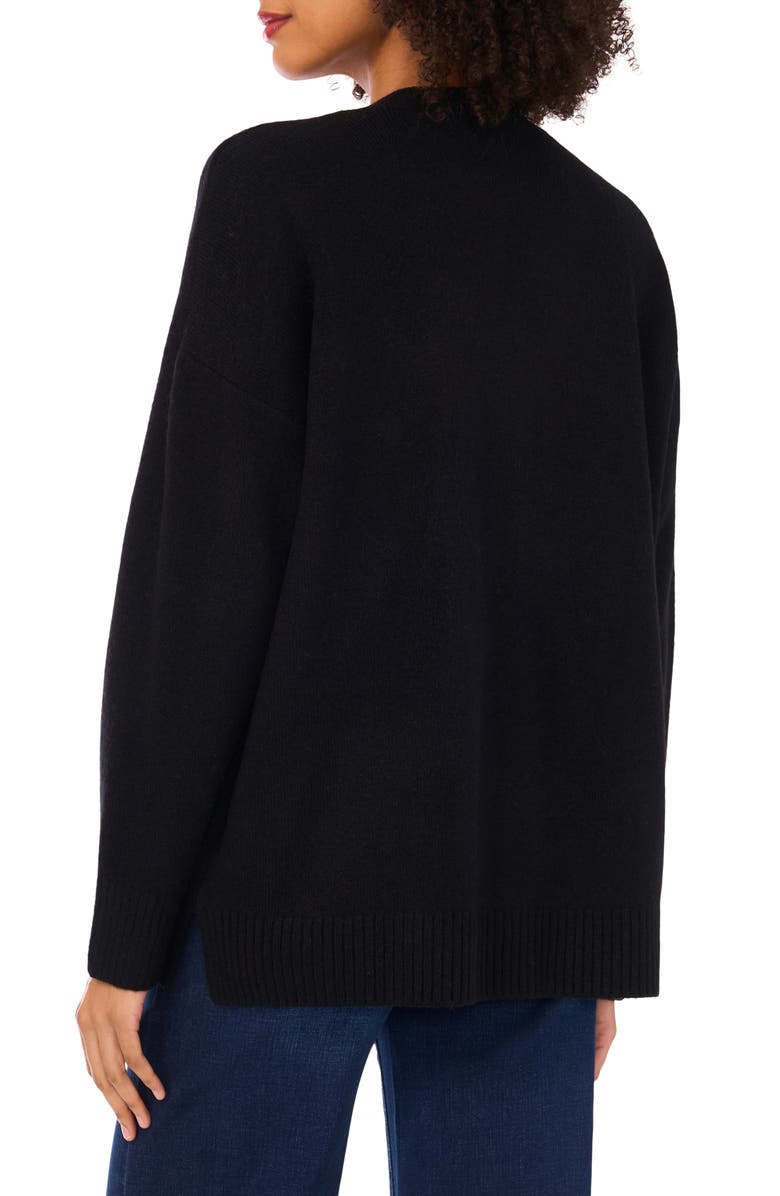 Halogen<sup>®</sup> Cozy V-Neck Cardigan, Alternate, color, Rich Black