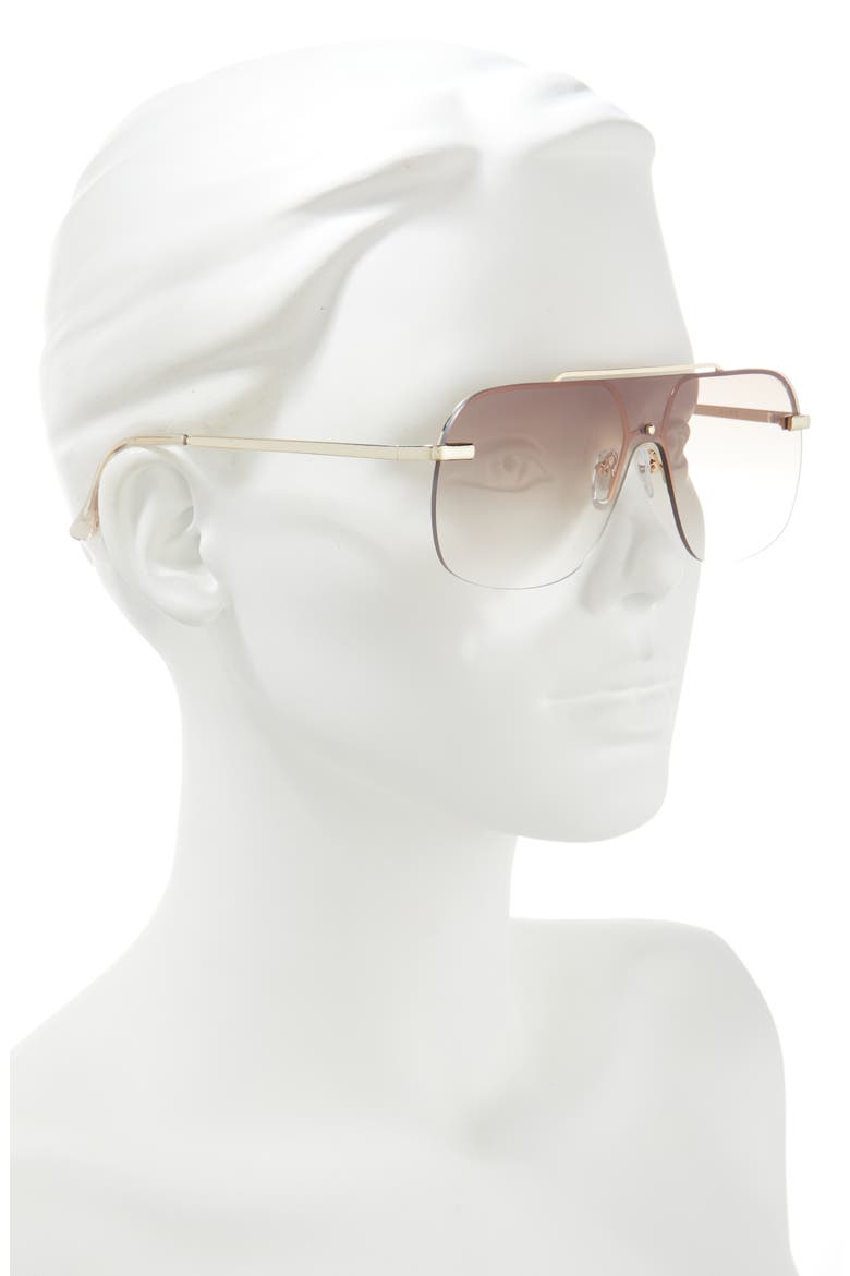 Venatici 137mm Aviator Sunglasses, Alternate, color, BRIGHT GOLD / LIGHT BROWN GRAD