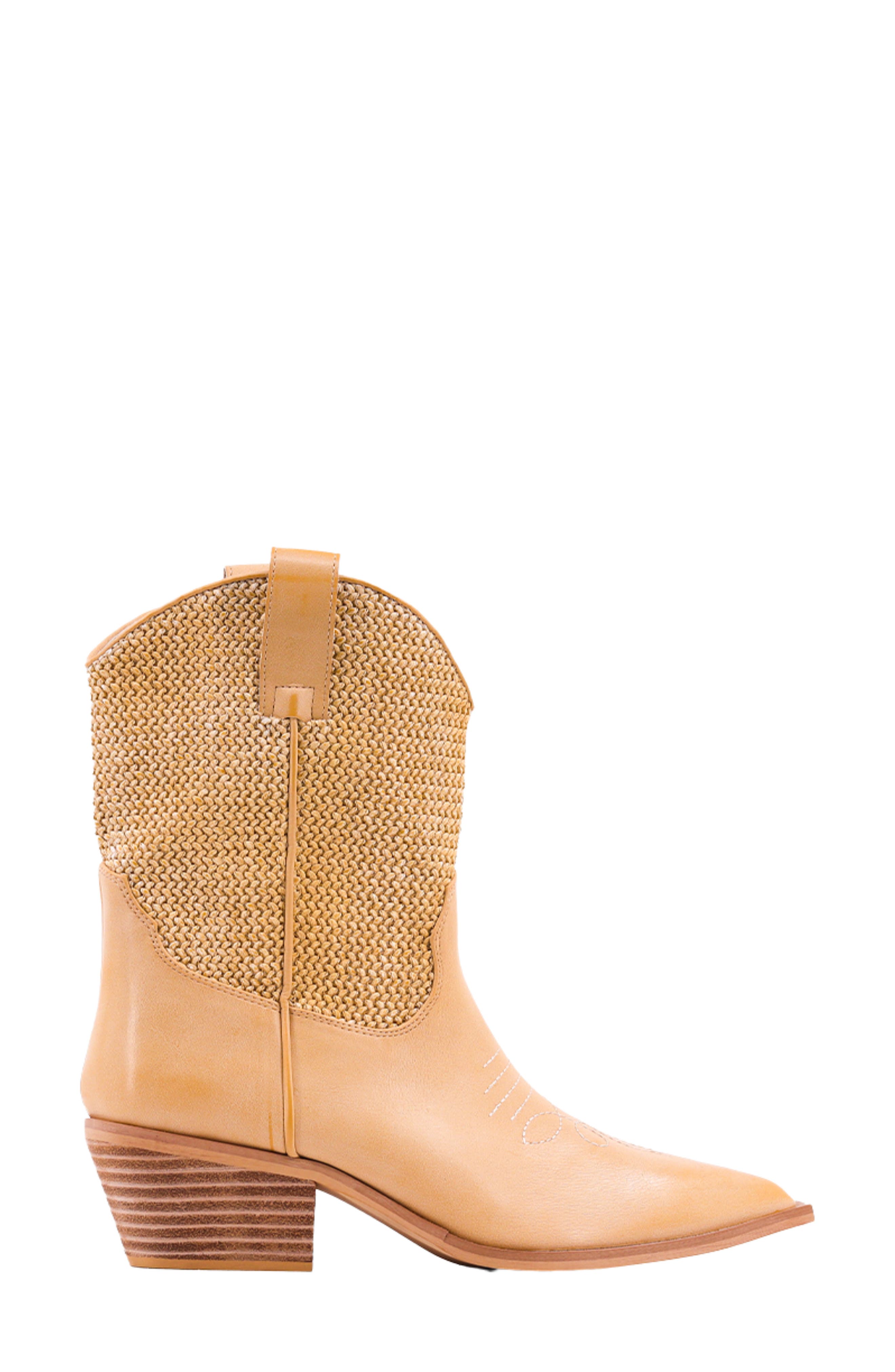 SHUSHOP Zahara Western Boot, Alternate, color, Natural Woven