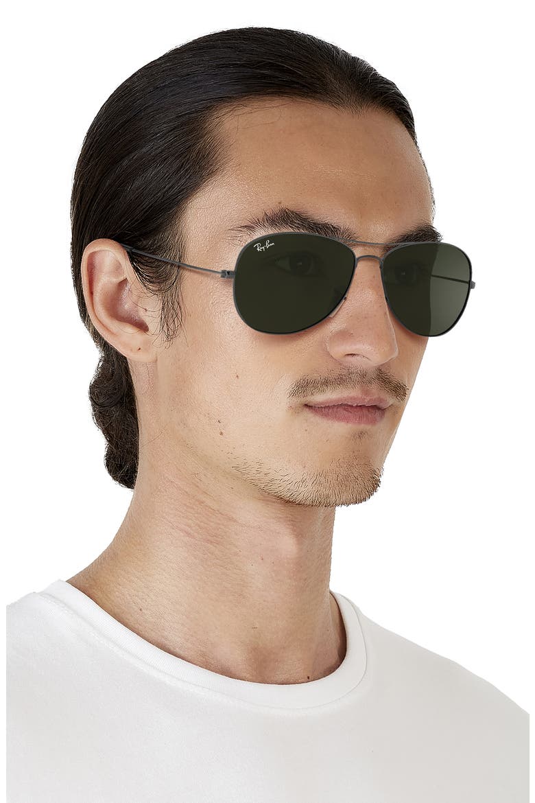 Cockpit 56mm Aviator Sunglasses, Alternate, color, GUNMETAL GREEN