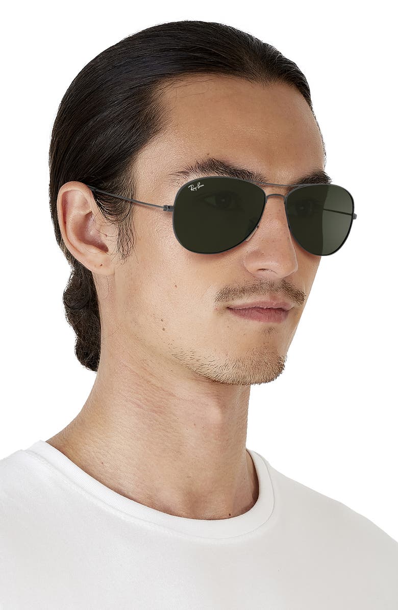 Ray-Ban Cockpit 56mm Aviator Sunglasses, Alternate, color,