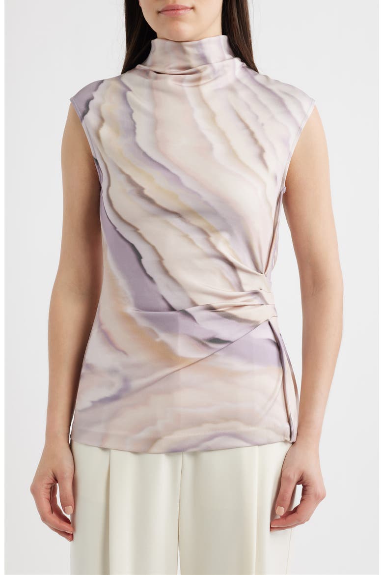 Erocis Print Sleeveless Top, Main, color, LAVENDER TIDE PRINT