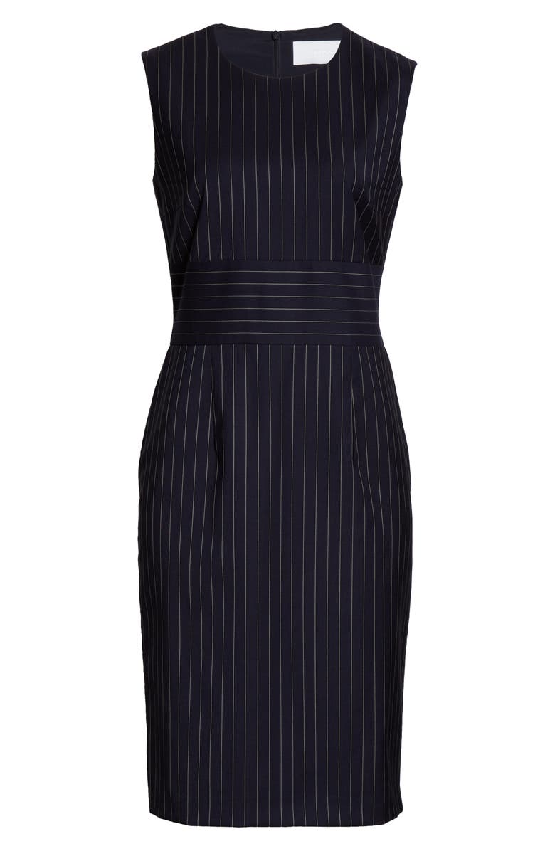 BOSS Dometa Stretch Wool Sheath Dress, Alternate, color, 