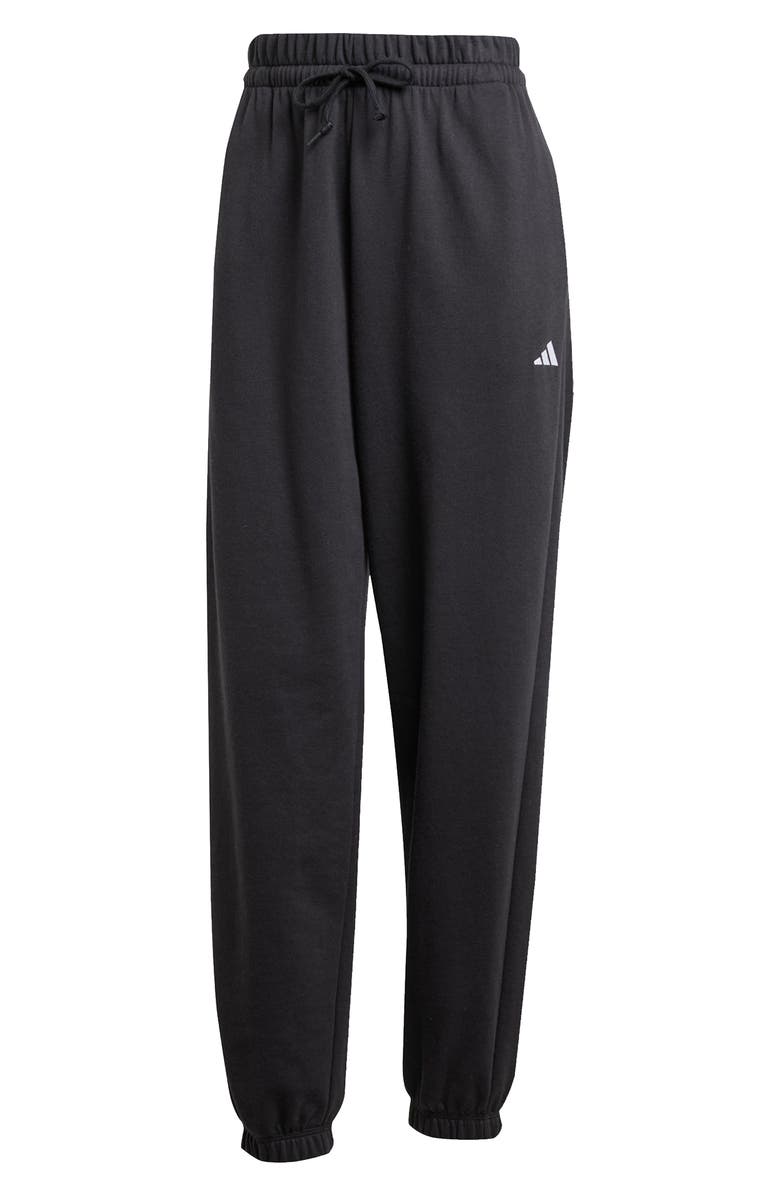 adidas Essentials French Terry Cuffed Pants, Alternate, color, Black/ White