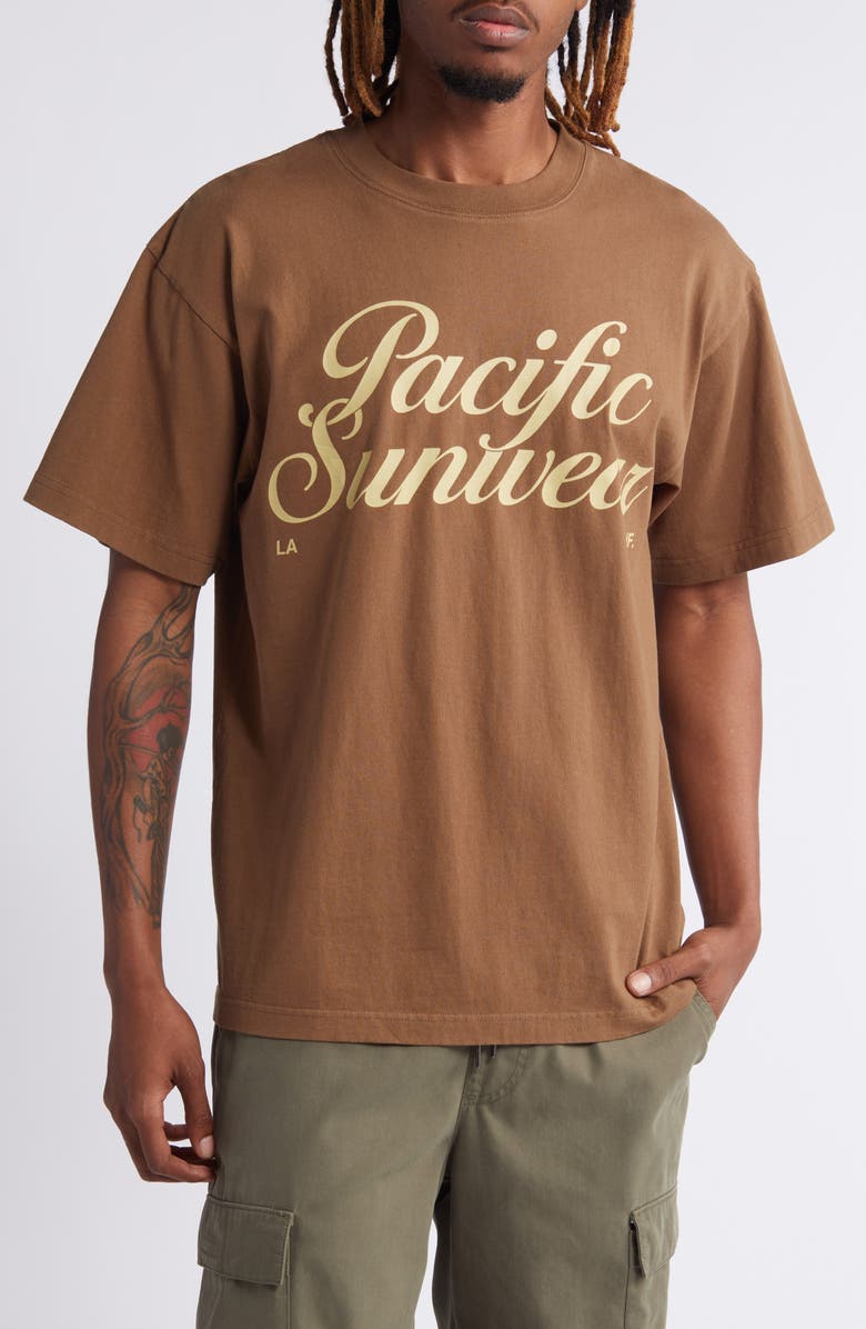 PacSun Script Logo Graphic T-Shirt, Main, color, 