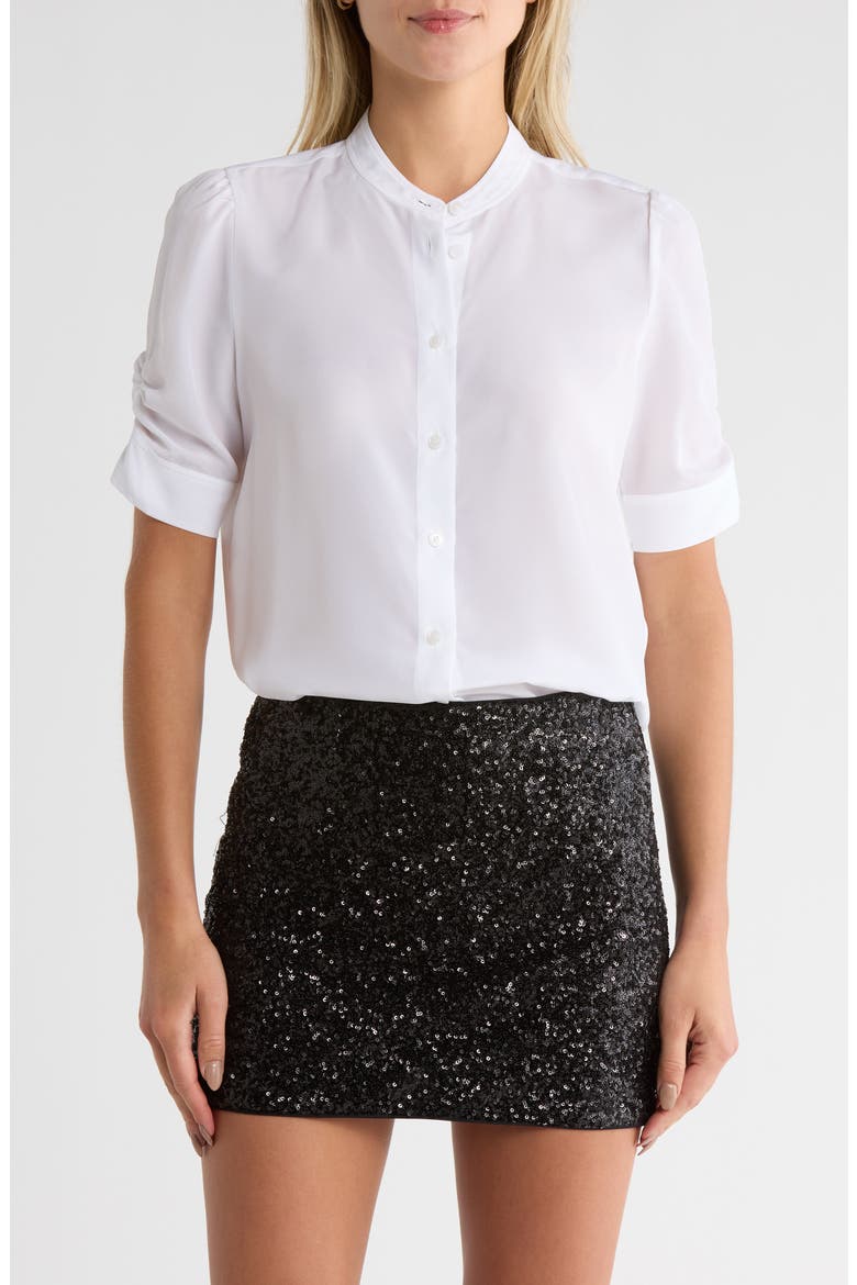 The Frankie Puff Sleeve Shirt, Main, color, WHITE