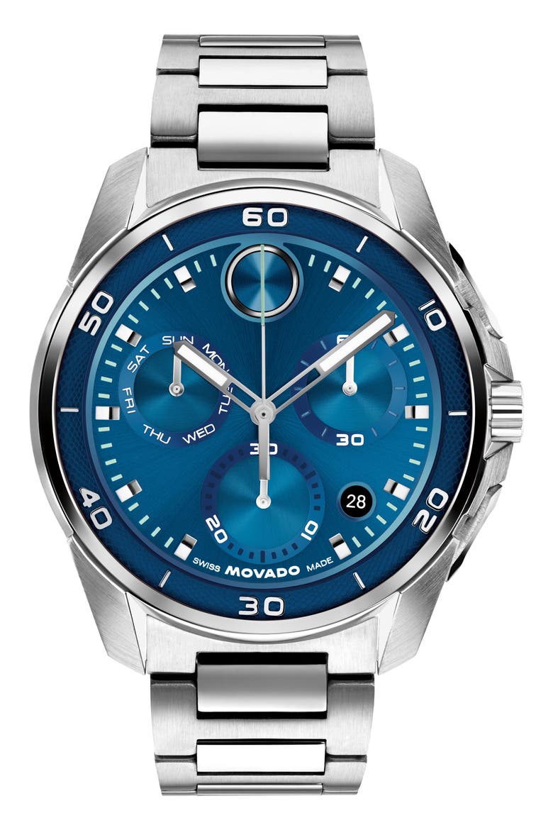 Bold Verso Chronograph Watch, Main, color, BLUE