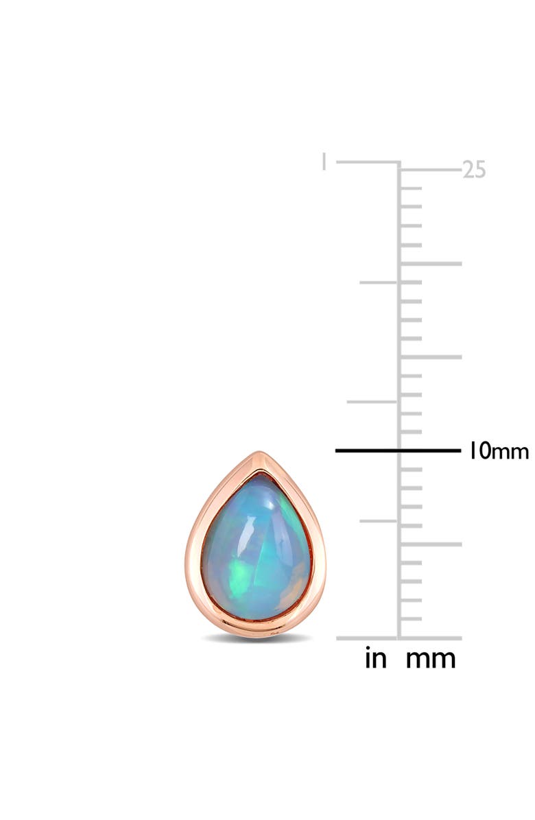 Julianna B. Blue Opal Stud Earrings 10K Rose Gold, Alternate, color, 