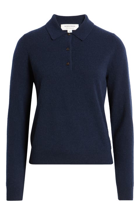 Cashmere Polo Sweater