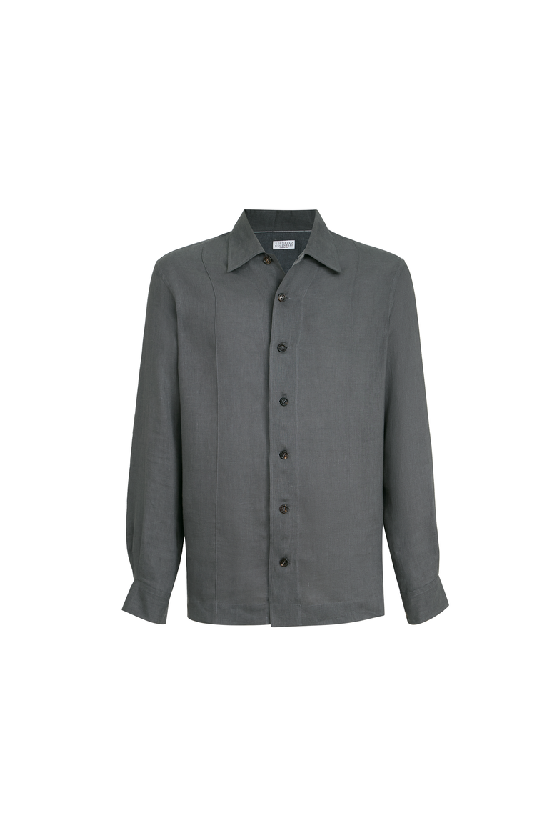 Linen shirt, Alternate, color, Anthracite