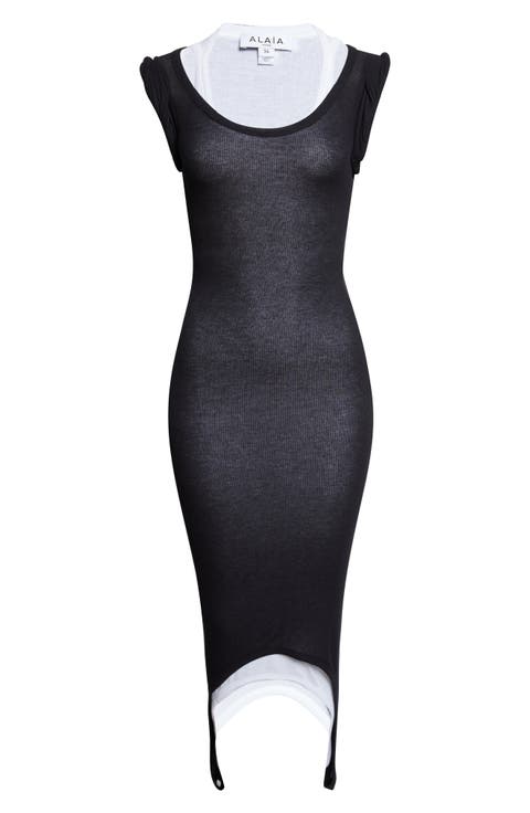 Layered Rib Midi Dress