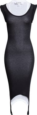 Alaïa Layered Rib Midi Dress