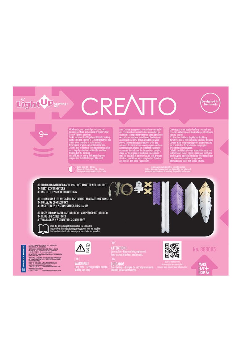 Creatto Sparkle Unicorn & Friends Light-Up Crafting Kit, Alternate, color, MULTI