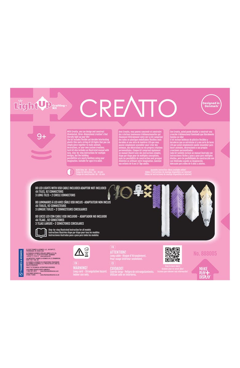 Thames & Kosmos Creatto Sparkle Unicorn & Friends Light-Up Crafting Kit, Alternate, color, 