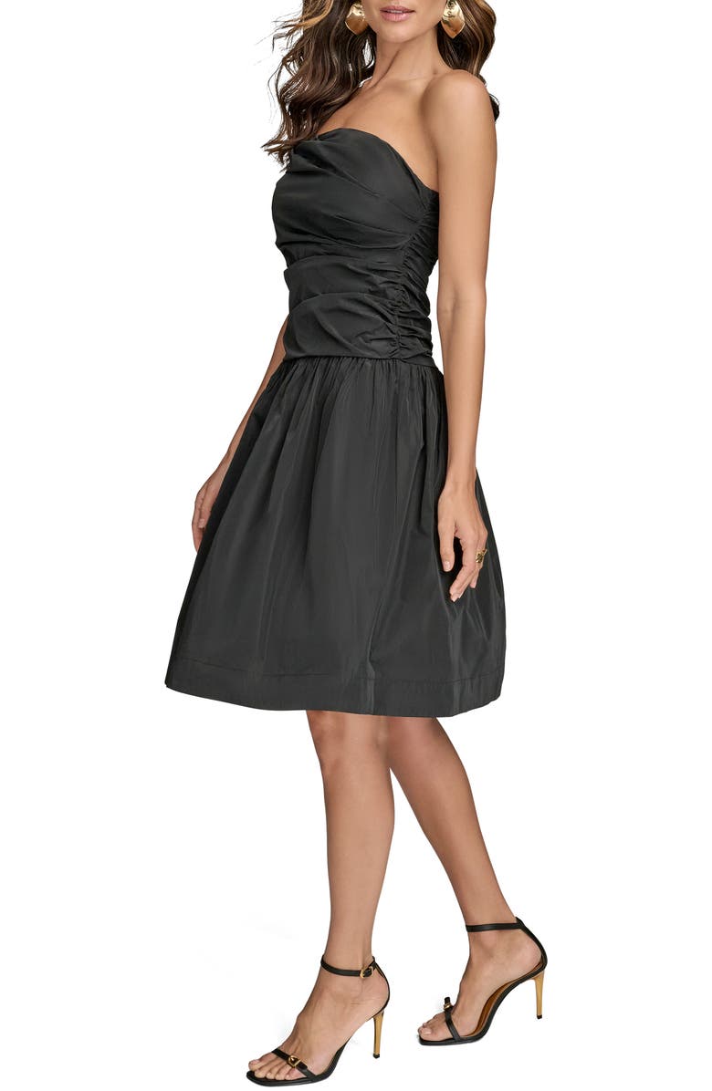 Donna Karan New York Strapless Minidress, Alternate, color, Black