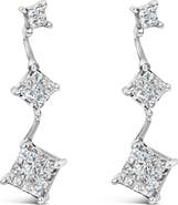 Haus of Brilliance 14K White Gold 1 cttw Princess Cut Diamond Earrings