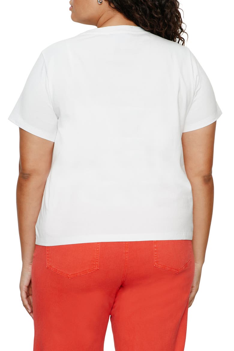 Embellished Organic Cotton Graphic T-Shirt, Alternate, color, WHITE/ CHERRY LACQUER