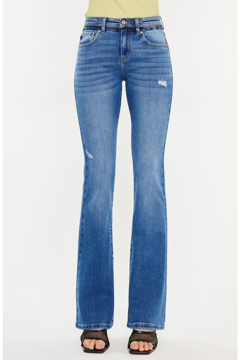 Kiera Mid Rise Bootcut Jeans, Main, color, Medium Wash