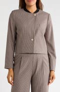Gemma + Jane Cropped Houndstooth Jacket