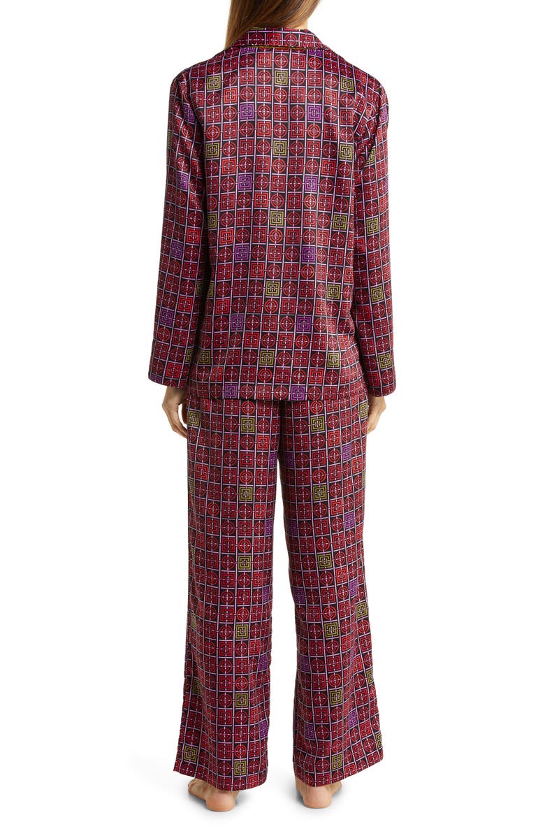 Natori Infinity Jacquard Satin Pajamas, Alternate, color, 