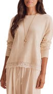 Splendid Georgie Lace Trim Sweater