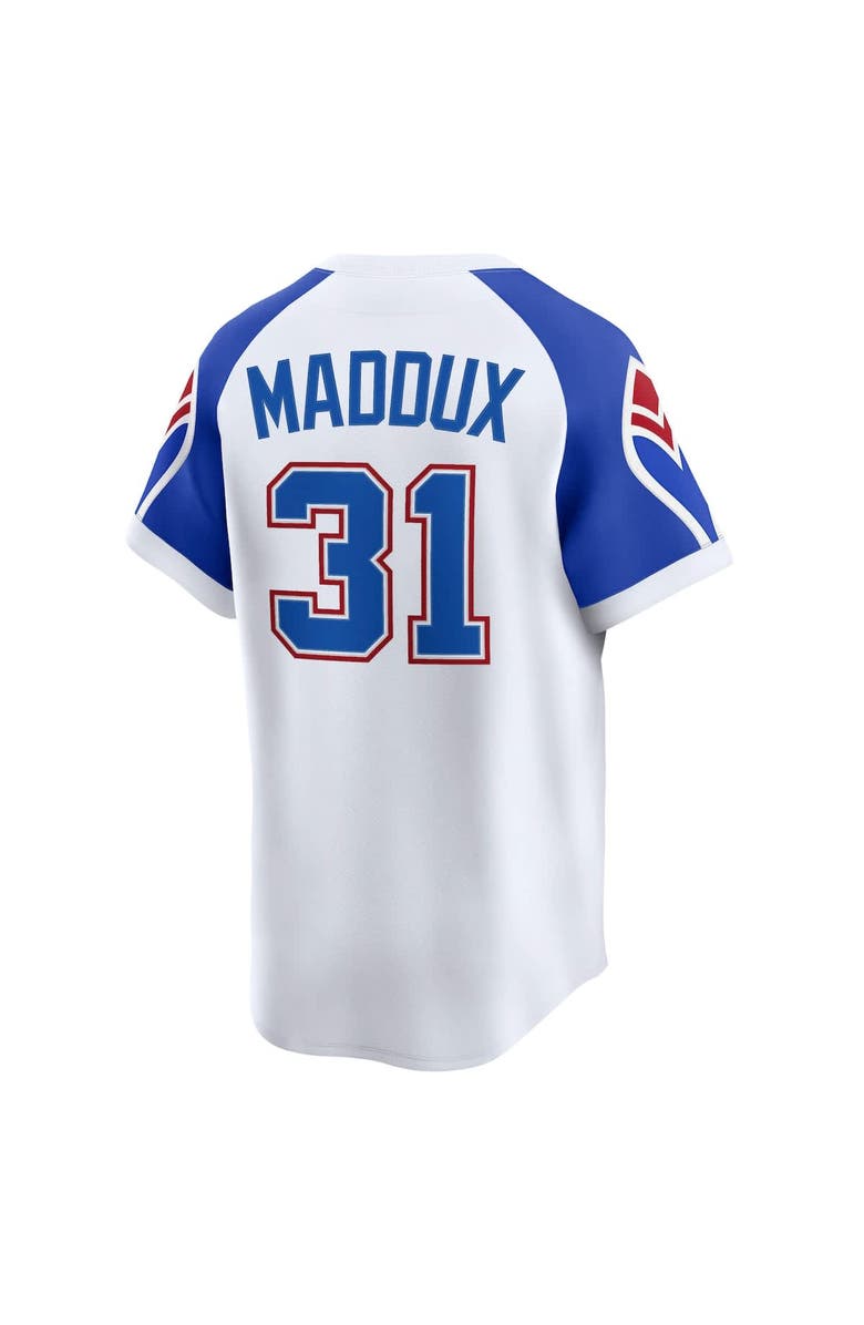 Nike Men's Nike Greg Maddux White Atlanta Braves Throwback Cooperstown Collection Limited Jersey, Alternate, color,