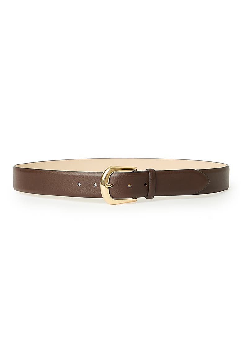 Kennedy Leather Belt, Main, color, CHOCOLATE GOLD