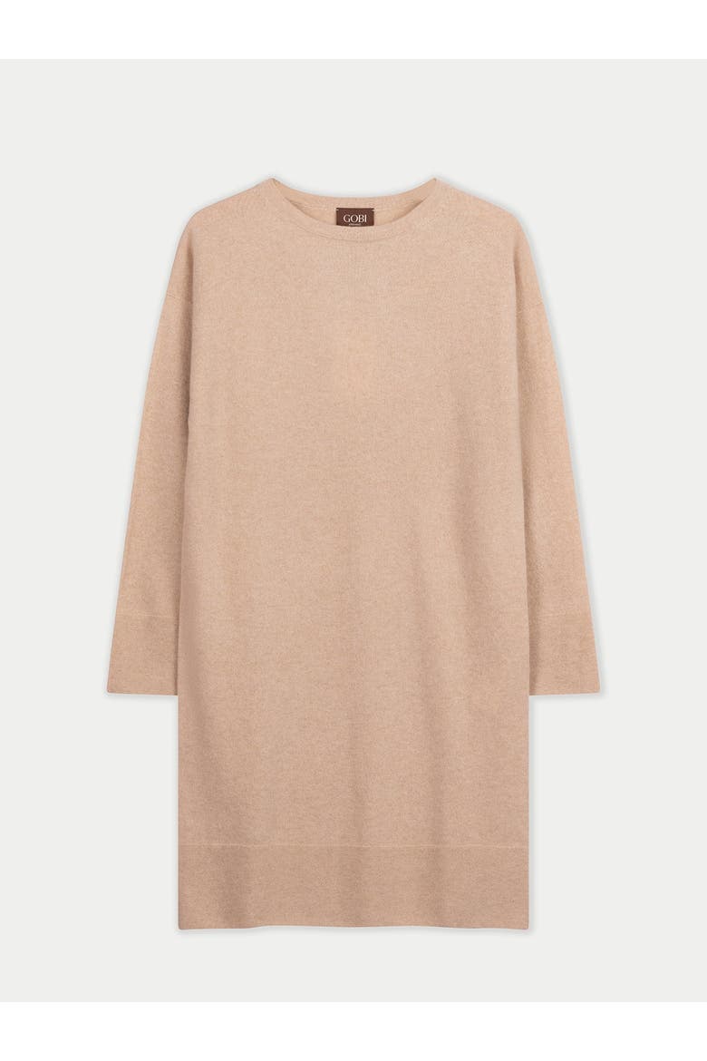 C-Neck Knit Dress, Main, color, beige