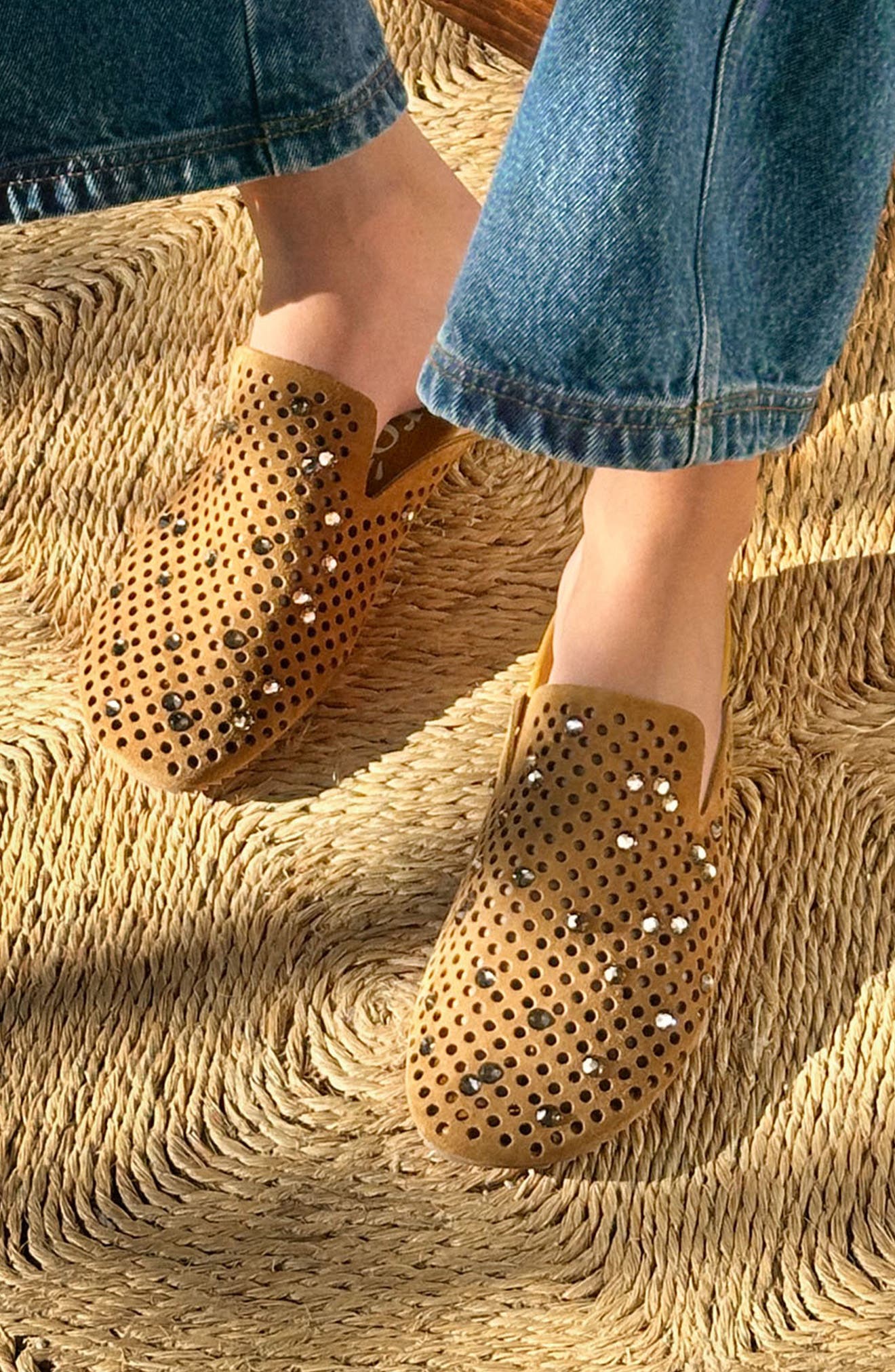 Pedro Garcia Braidy Studded Mule, Alternate, color, Alpaca Castoro