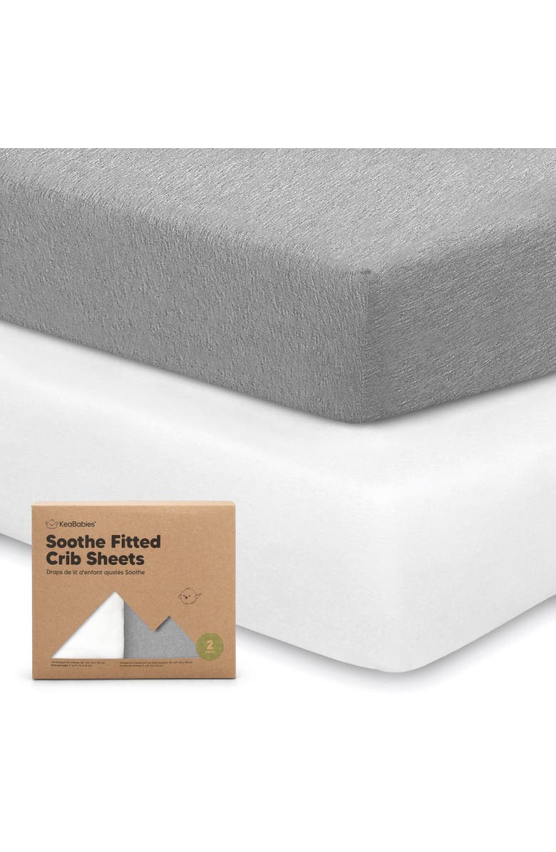 KeaBabies Soothe Fitted Crib Sheet, Main, color, Cloud