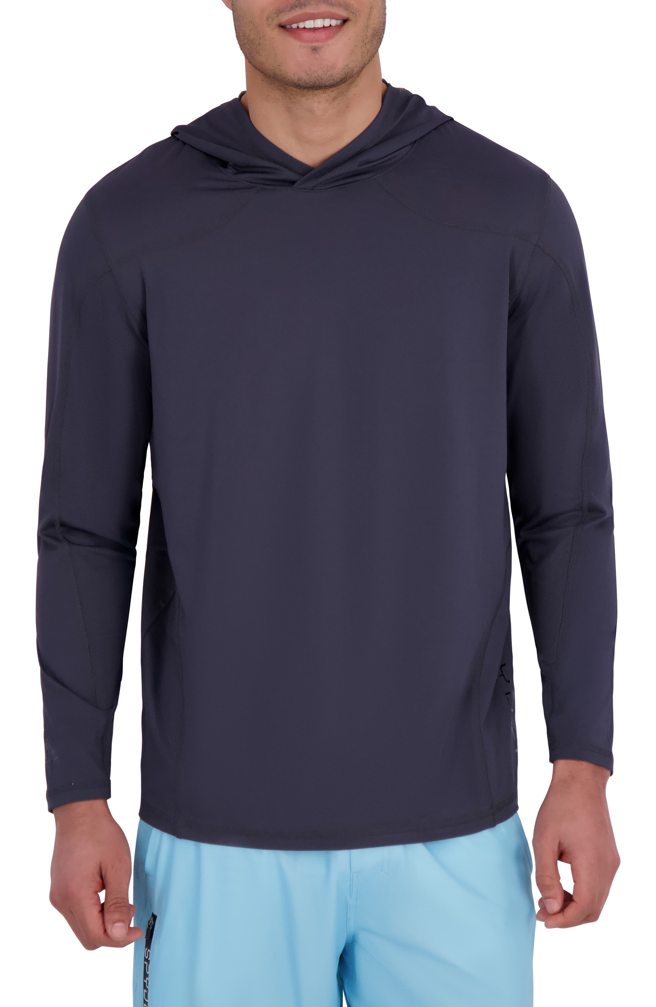 Spyder Textured Piecing Long Sleeve Hooded Rashguard