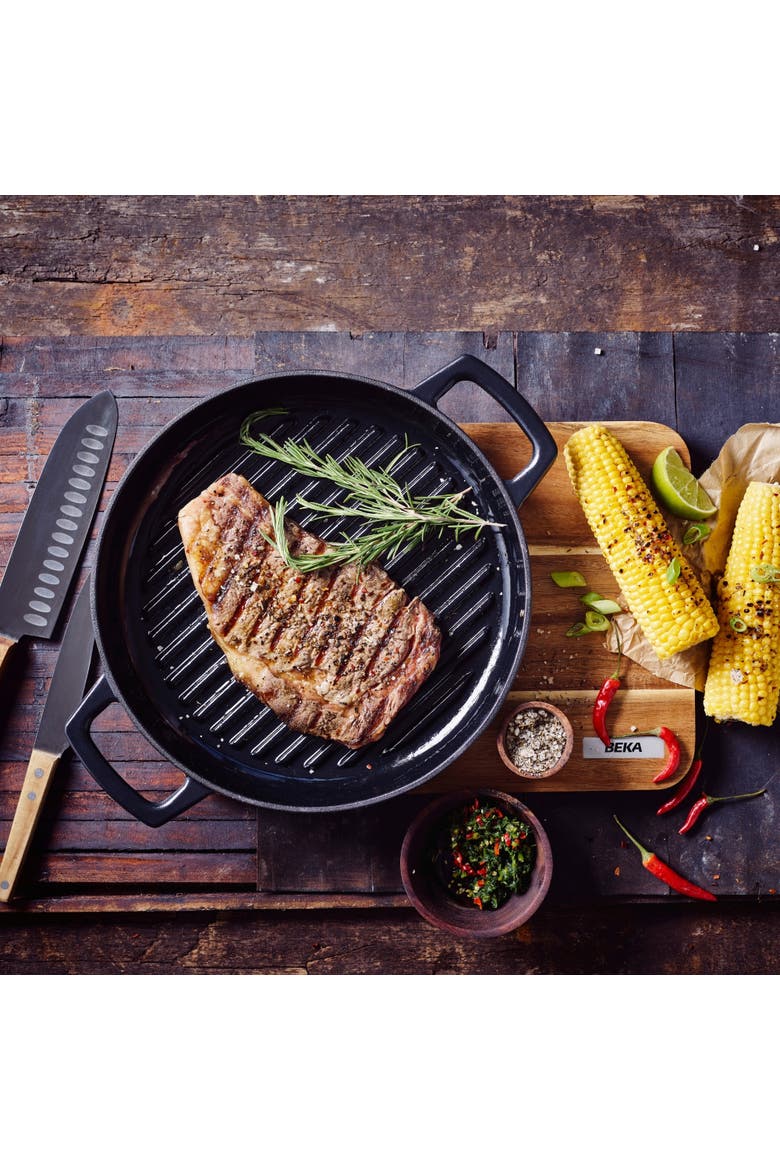 Nori Cast Iron Grill Pan, 11", Alternate, color, Black